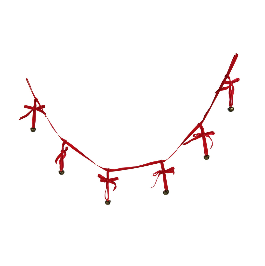 Felt Red Bow Garland 100cm