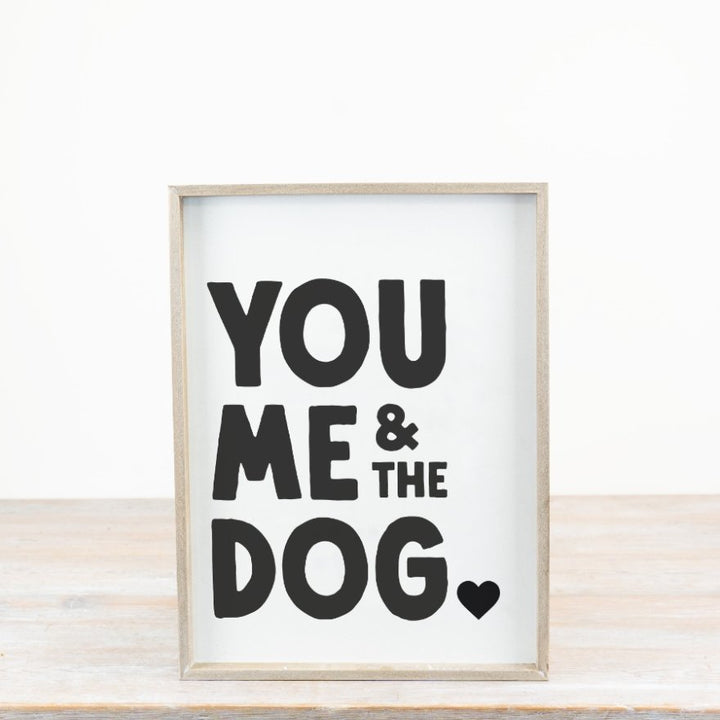 You, Me and The Dog Wooden Picture