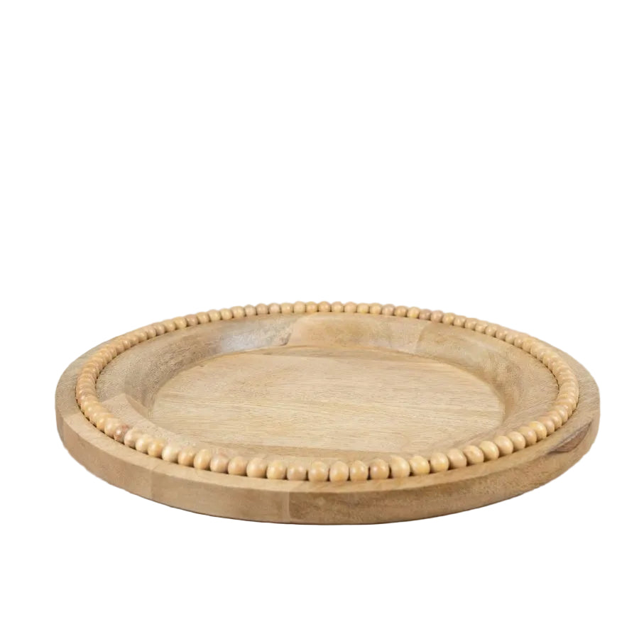 Round Wooden Serving Plate 30cm