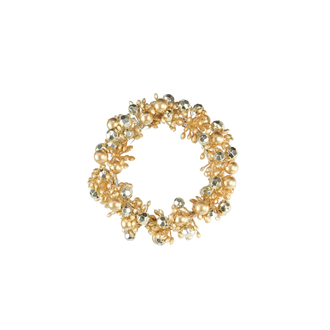Gold Berry Bud Candle Ring 8cm