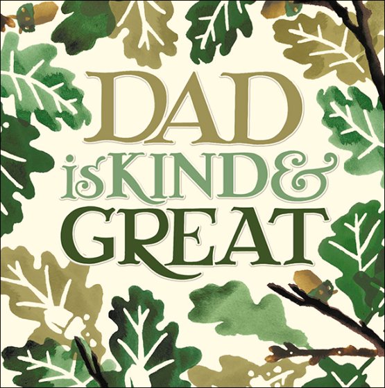 Oak &amp; Acorn, Dad is Kind &amp; Great Card