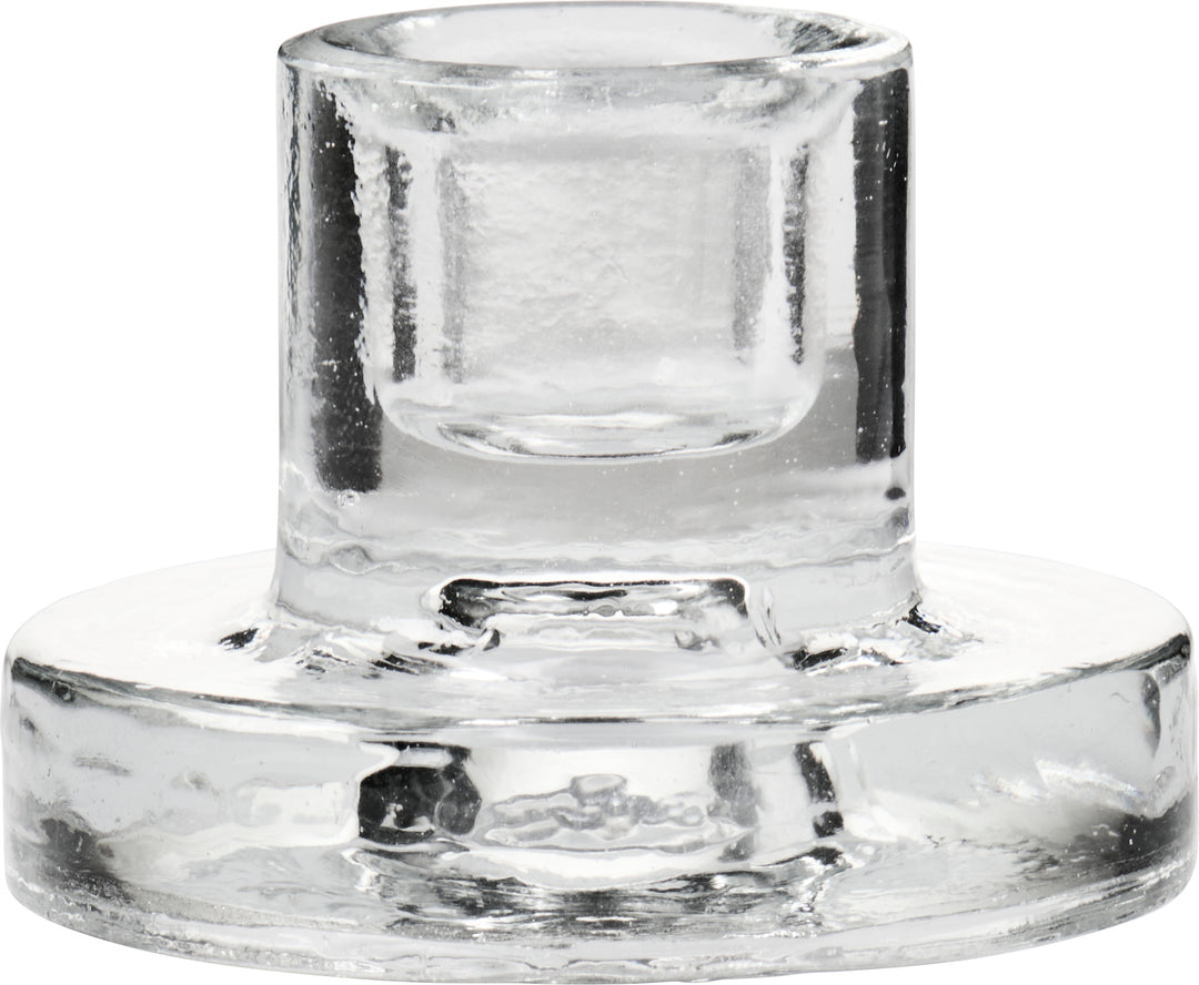 Clear Glass Taper Candle Holder for 1.3cm Candles