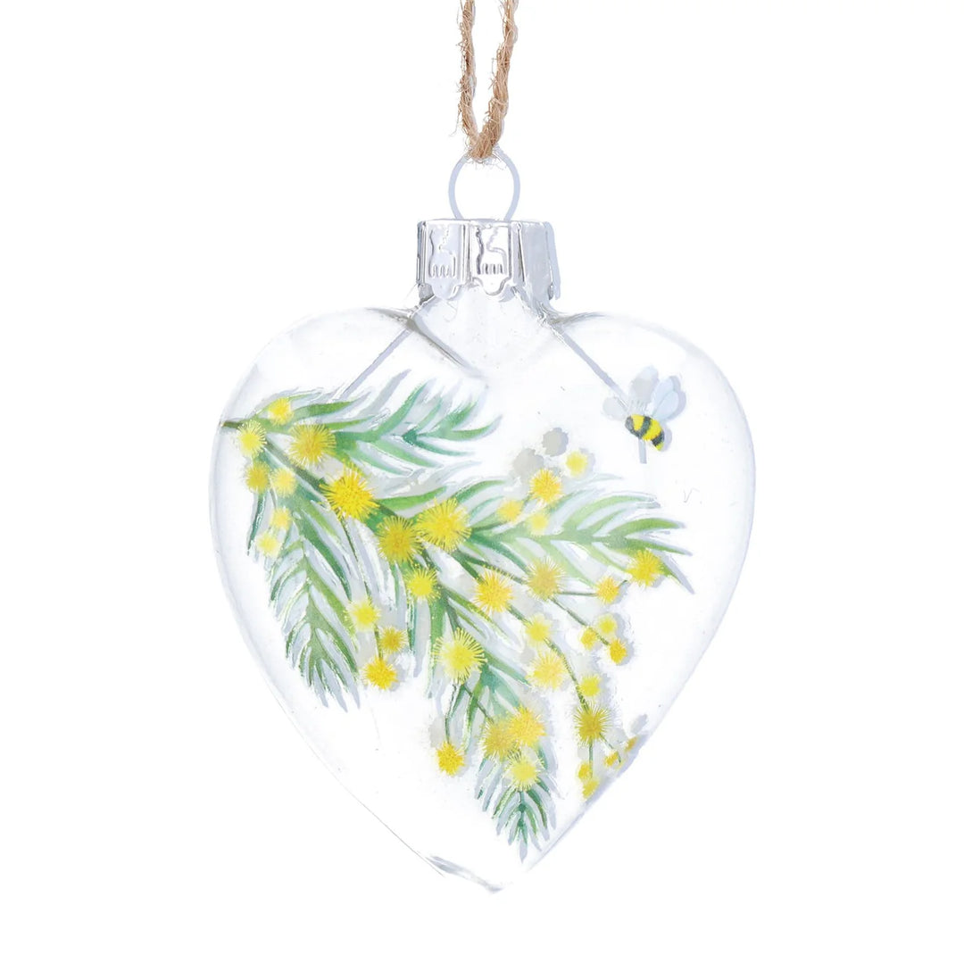 Mimosa Glass Heart