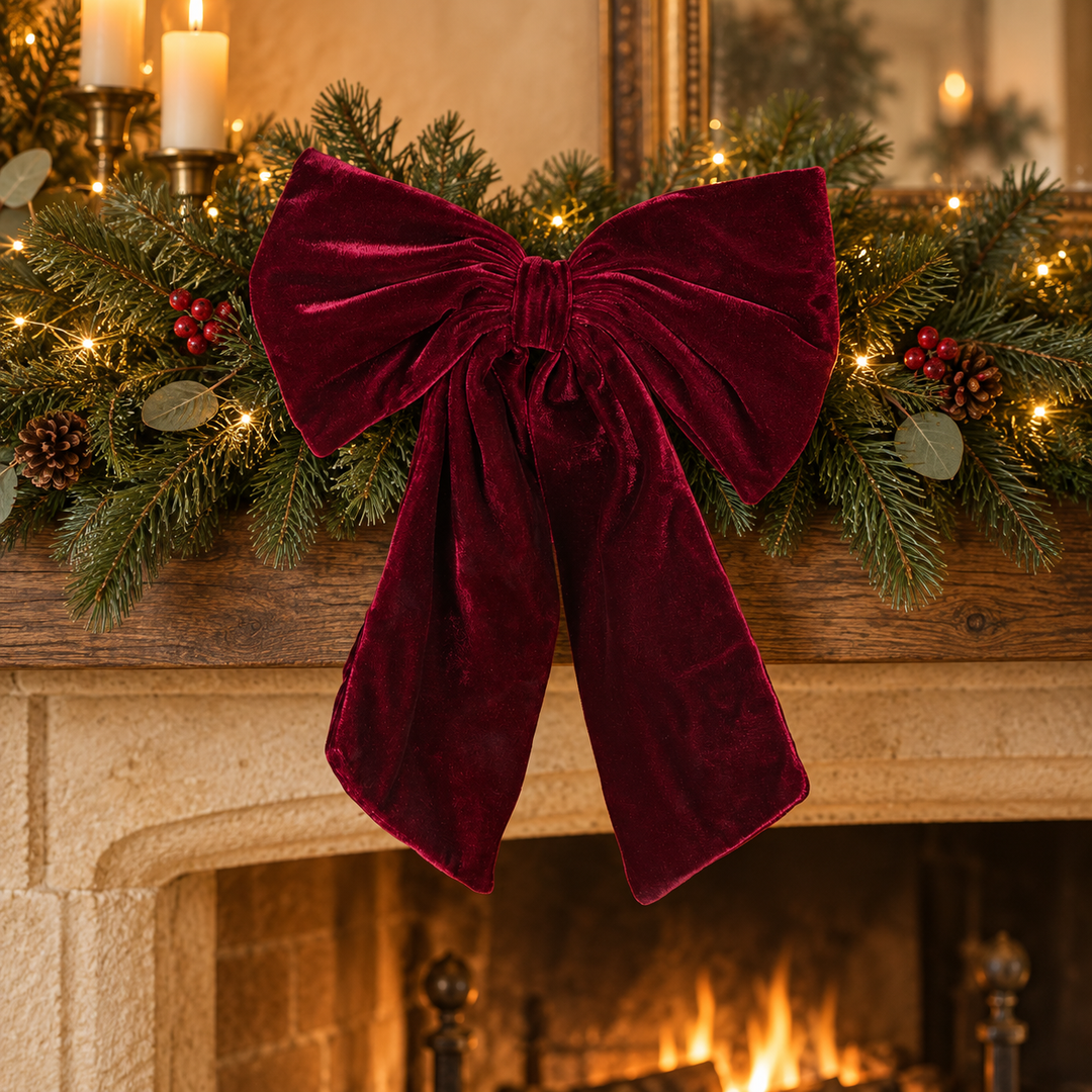 Crimson Velvet Bow
