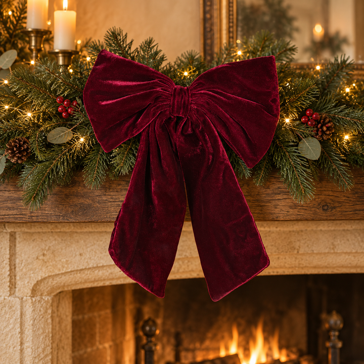 Crimson Velvet Bow