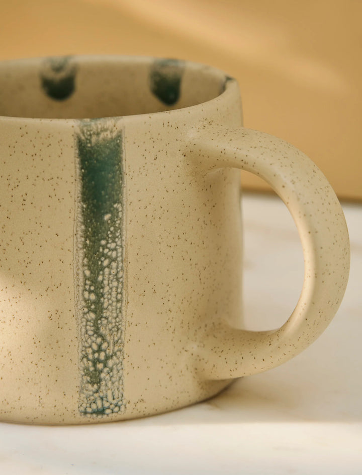 Woolstone Striped Mugs - Rosemary (Set of 2)