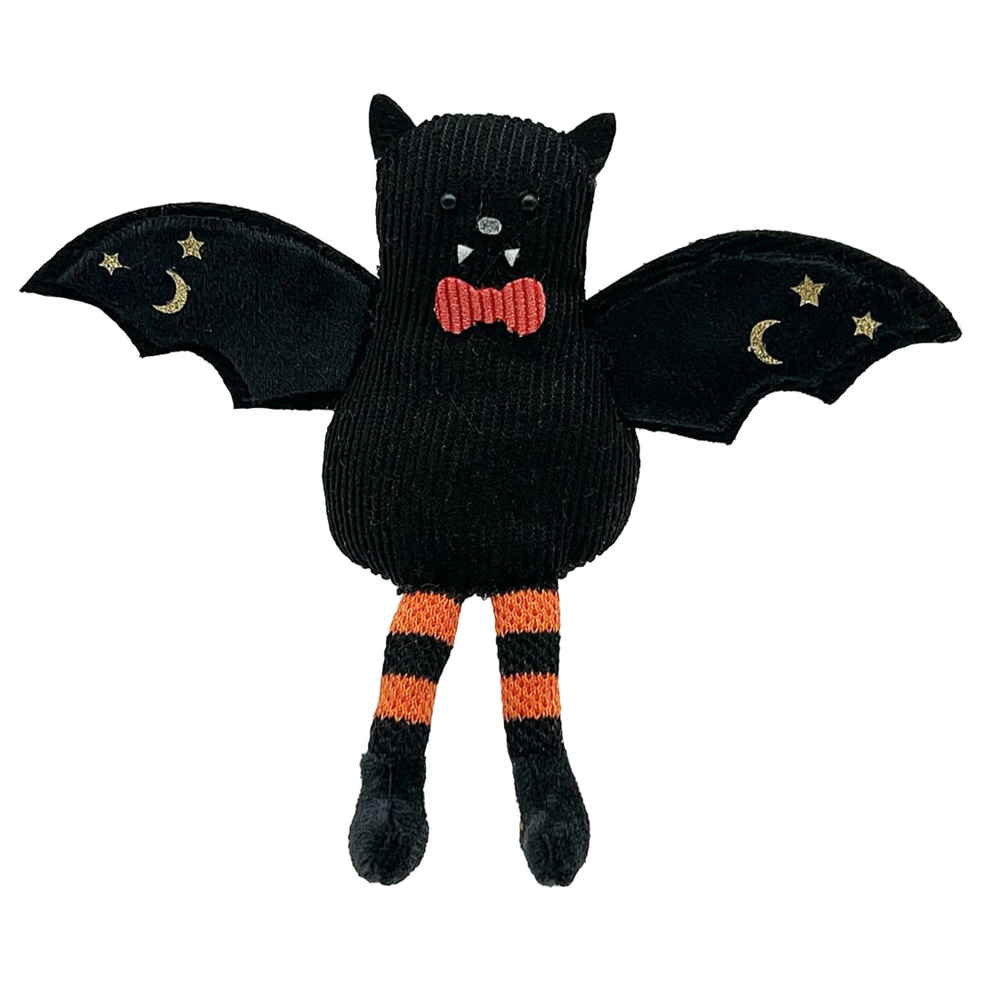 Gisela Graham Halloween Bat Fabric Shelf Sitter by Cornucopia Home and Gift, featuring a cute fabric bat decoration for seasonal decor