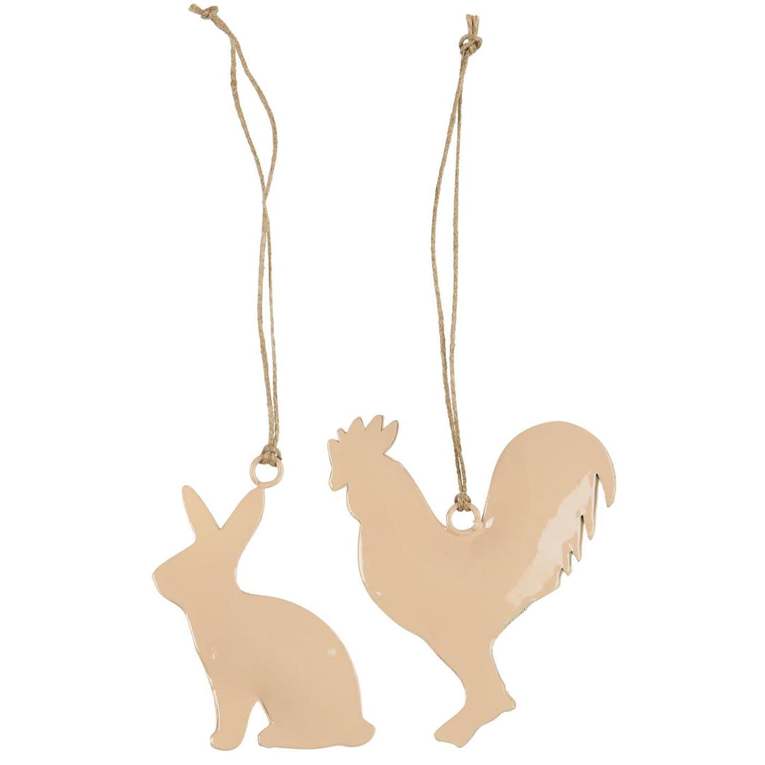 Orange hanging bunny or rooster decor from IB Laursen Summer collection, displayed hanging with a rustic background.