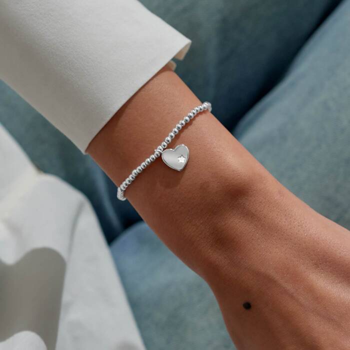 Joma Jewellery A Little Favourite Person bracelet featuring a silver charm and delicate links, designed for a charming wrist accessory.