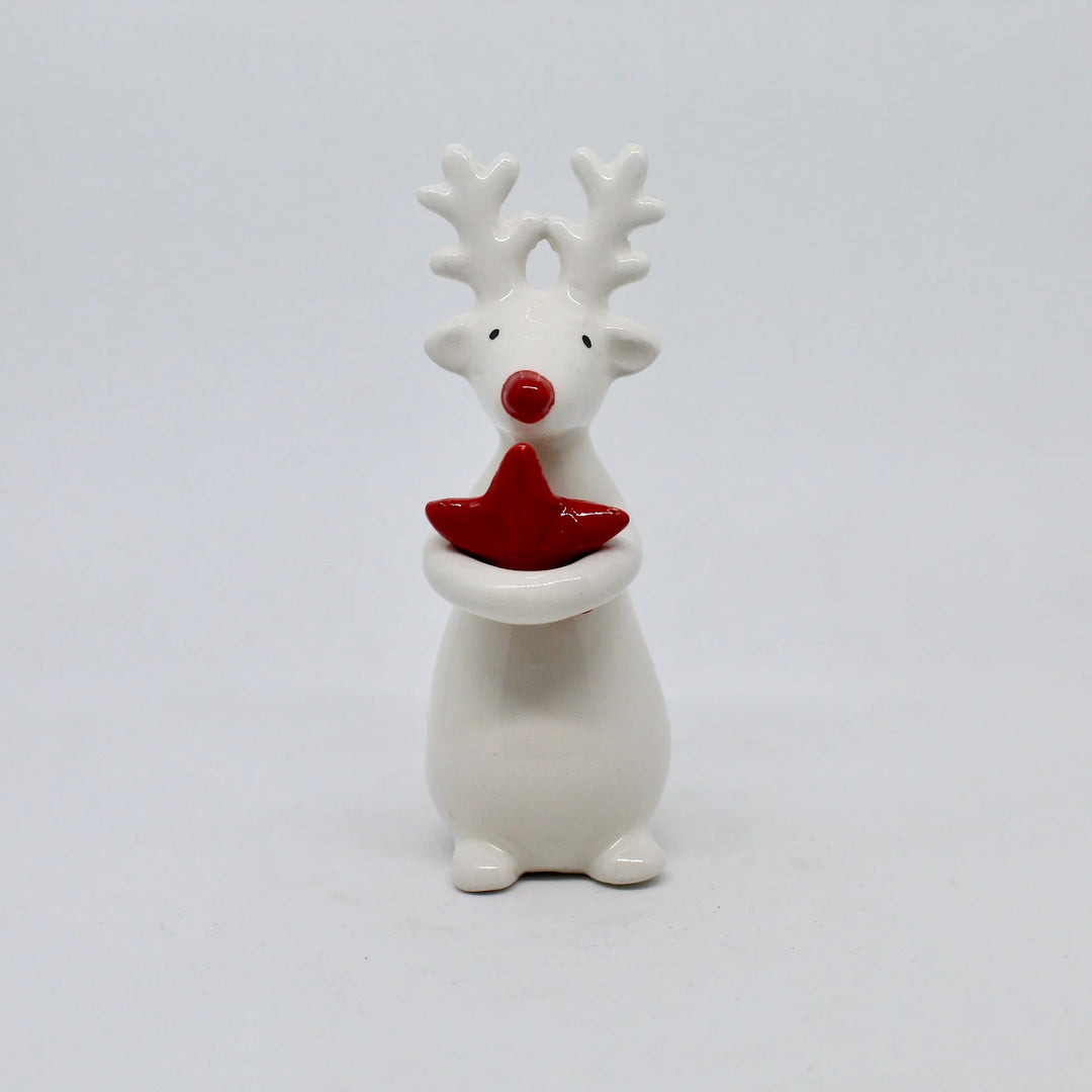 Standing Deer with Star Ornament - Small