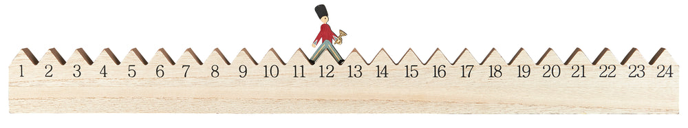 IB Laursen 1-24 Walking Guard Advent Calendar by Cornucopia Home and Gift, featuring festive holiday design and numbered doors.