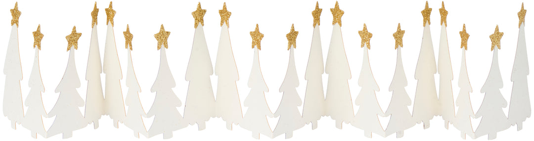 Gold Glitter Christmas Tree and Star Table Decoration