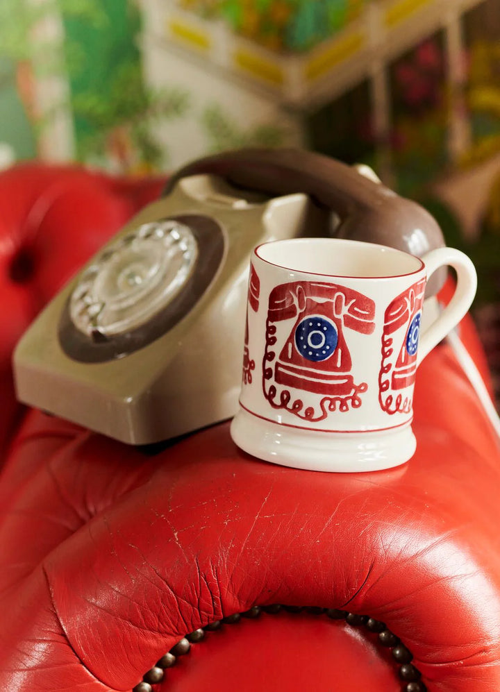 Emma Bridgewater London Icons Telephone ½ Pint Mug with London-themed telephone design on ceramic mug.