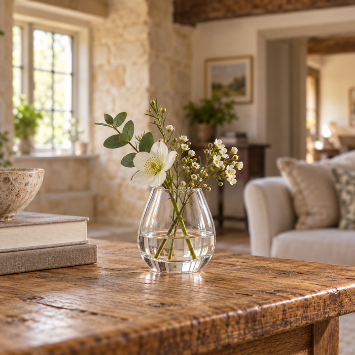 Clear Mini Glass Table Vase - 9.5cm