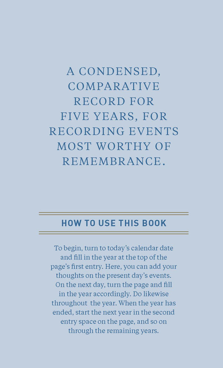 One Line a Day: A Five year Memory Book - Denim