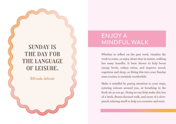 The Sunday Reset Self Care Book