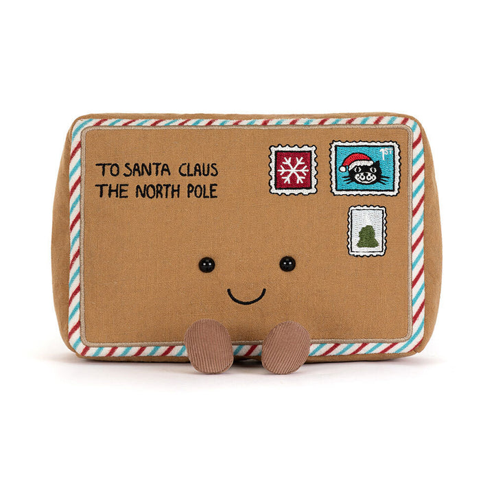 Jellycat Amuseables Letter to Santa plush toy with soft fabric and festive design, perfect for holiday gifting.