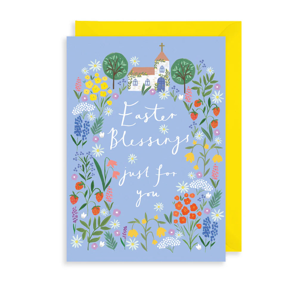 Easter Blessings decorative art print by Cornucopia Home and Gift, featuring festive holiday design on a white background.