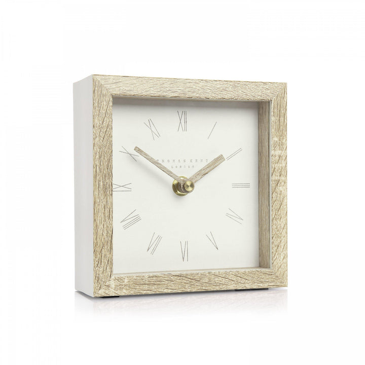 5-inch Nordic mantle clock with a tofu-inspired design, by Cornucopia Home and Gift, showcasing a stylish and modern decorative timepiece.