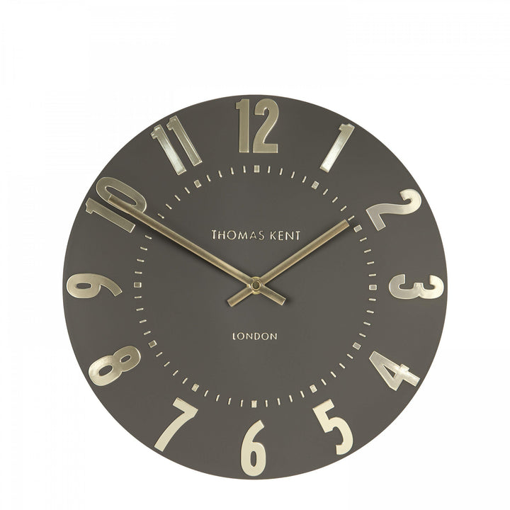 12-foot Mulberry Wall Clock by Cornucopia Home and Gift in espresso finish, featuring a large round art marketing clock design.