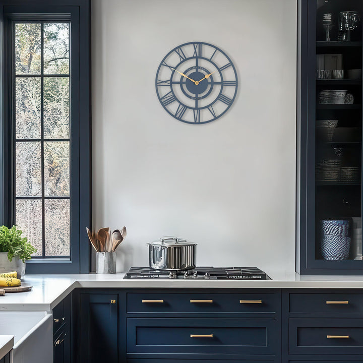 Deep sea-themed 16-foot Bright Star wall clock by Cornucopia Home and Gift, featuring vibrant colors and nautical design.