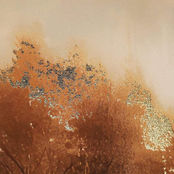 Golden Treeline artwork by Cornucopia Home and Gift, vibrant art marketing print featuring golden treeline scene.