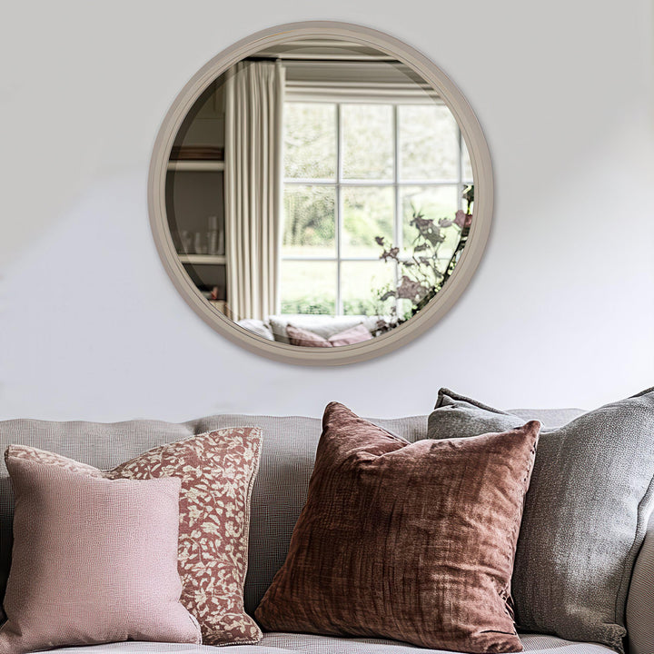Cotswold Mirror Wet Plaster by Cornucopia Home and Gift, showcasing a decorative art marketing mirror with intricate wet plaster design.