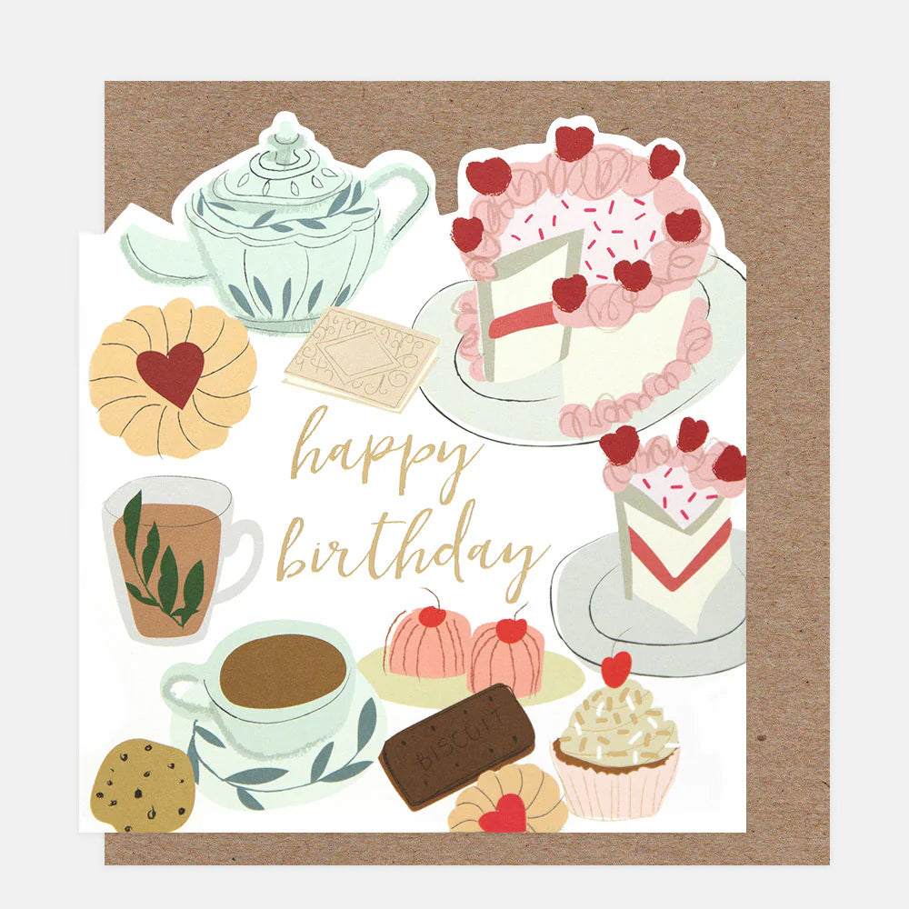 Tea &amp; Cakes Birthday Card