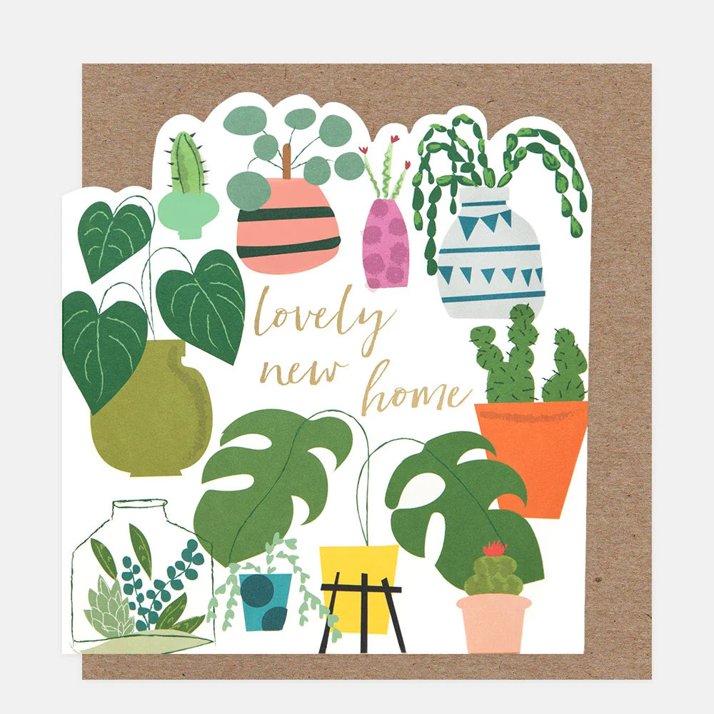 Houseplants Lovely New Home Card