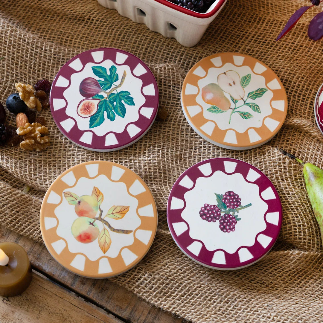 Autumn Hues Ceramic Coaster - Assorted Design