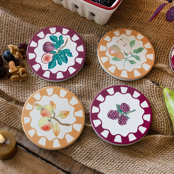 Autumn Hues Ceramic Coaster - Assorted Design