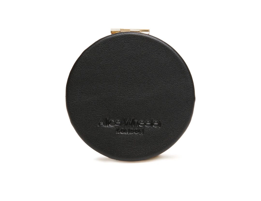 Leopard Print Round Compact Mirror