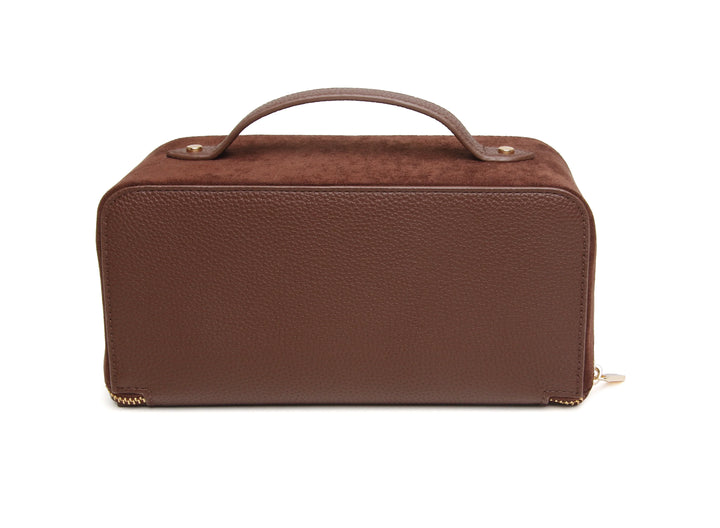 Suede Chocolate Kensington Train Case