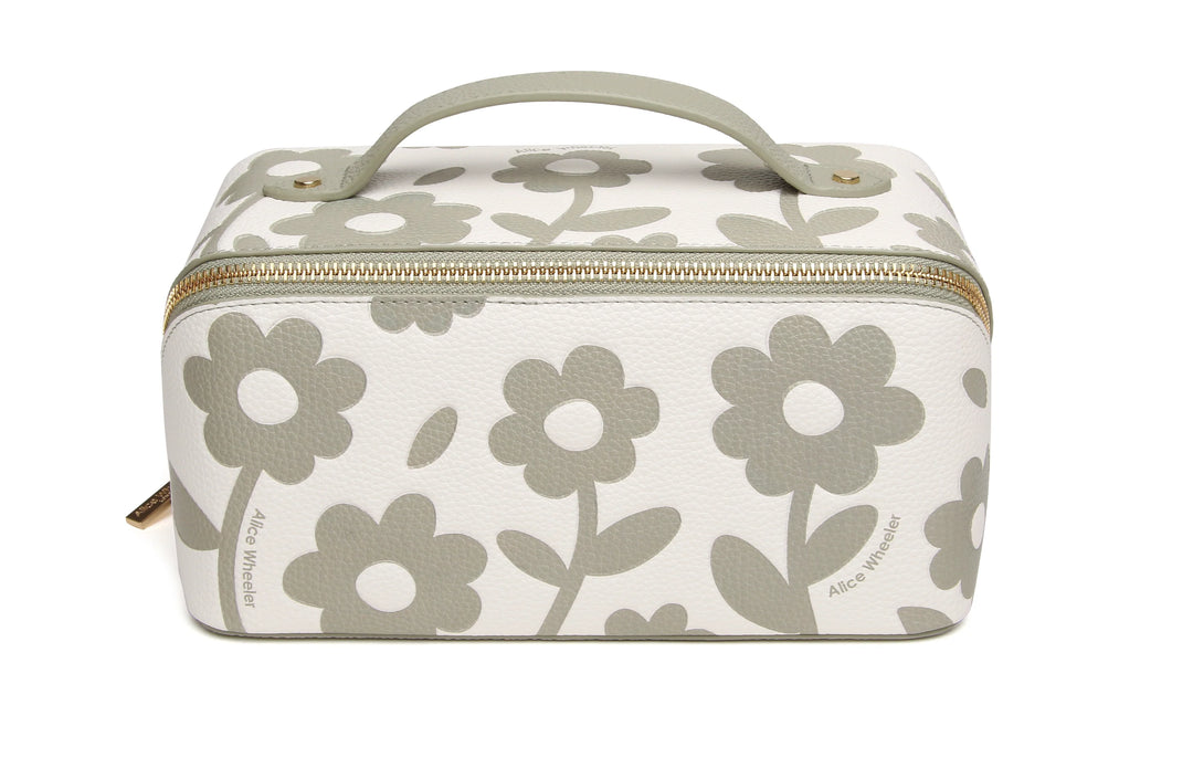 Floral Train Case - Pistachio