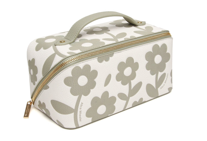 Floral Train Case - Pistachio