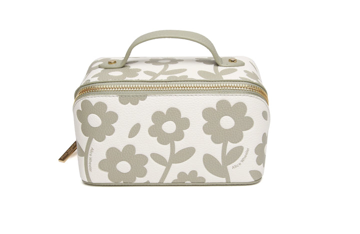 Mini Floral Train Case - Pistachio
