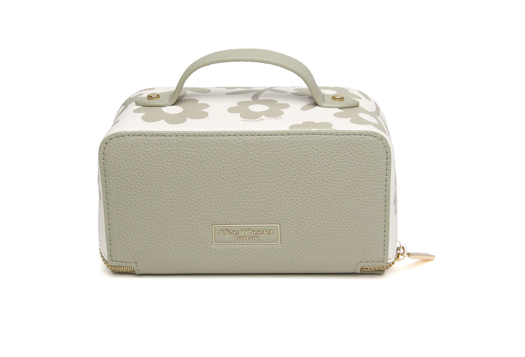 Mini Floral Train Case - Pistachio