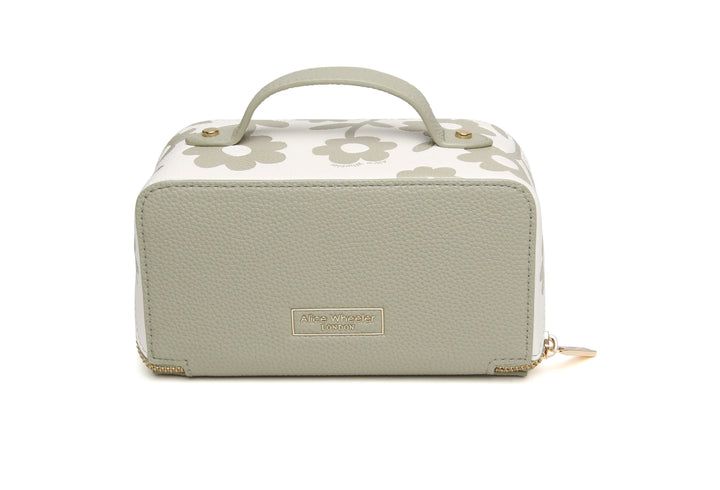Mini Floral Train Case - Pistachio