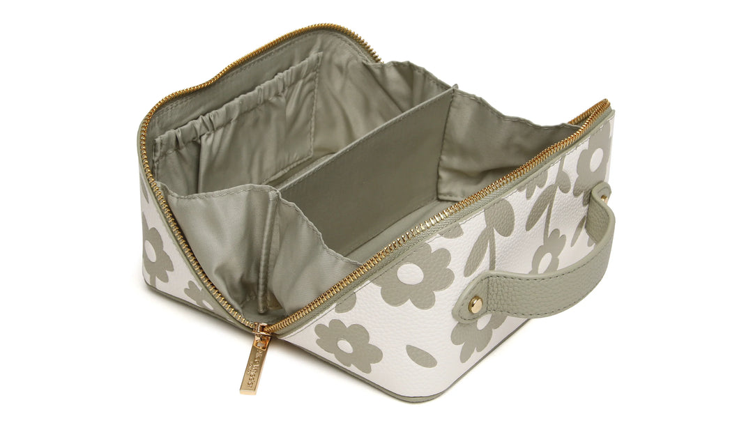 Mini Floral Train Case - Pistachio