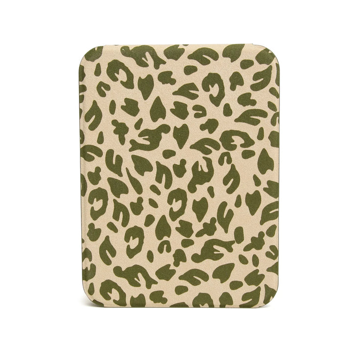 Olive Leopard Folding Travel Mirror