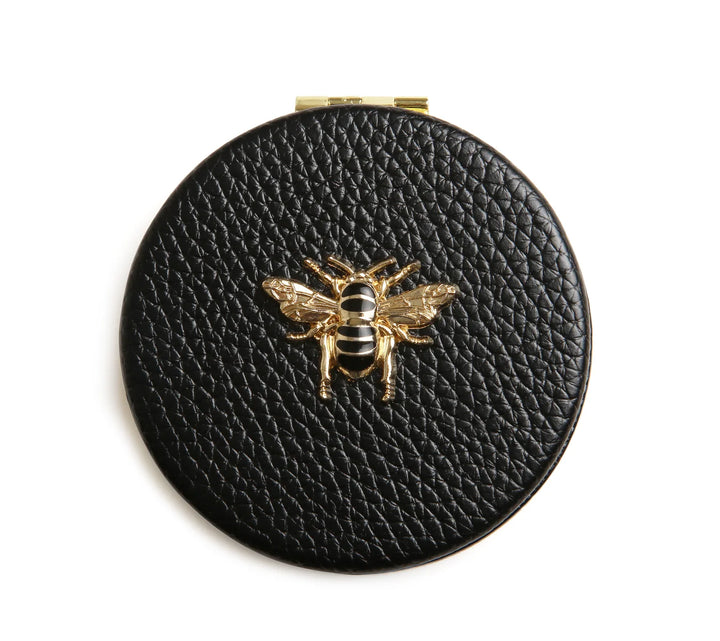 Black Round Compact Mirror