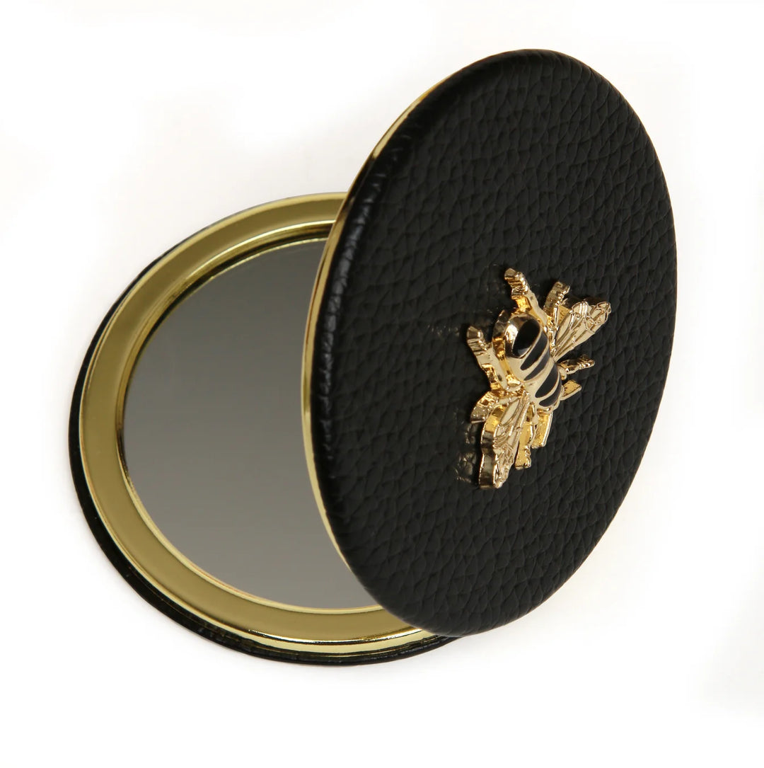 Black Round Compact Mirror