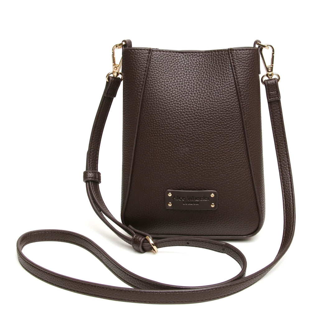 Kensington Phone Crossbody Bag - Chocolate Brown