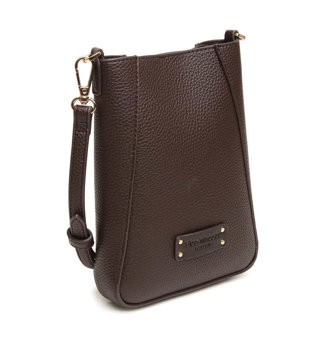 Kensington Phone Crossbody Bag - Chocolate Brown