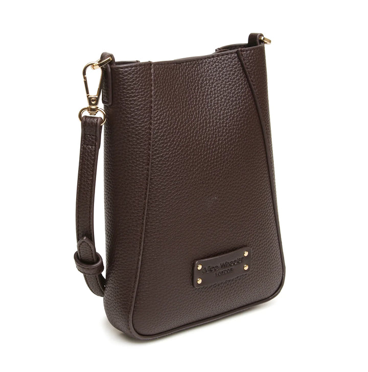 Kensington Phone Crossbody Bag - Chocolate Brown