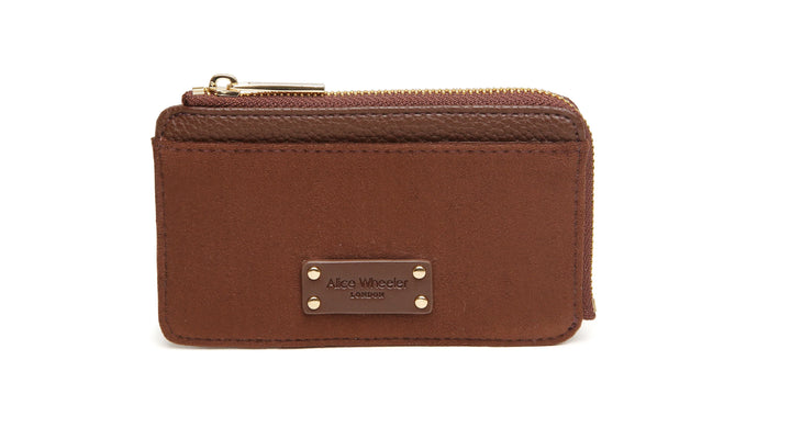 Chocolate Suede Kensington Coin Purse