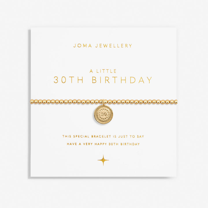 Silver 30th birthday bracelet by Joma Jewellery featuring a delicate charm, perfect for celebrating a special milestone.