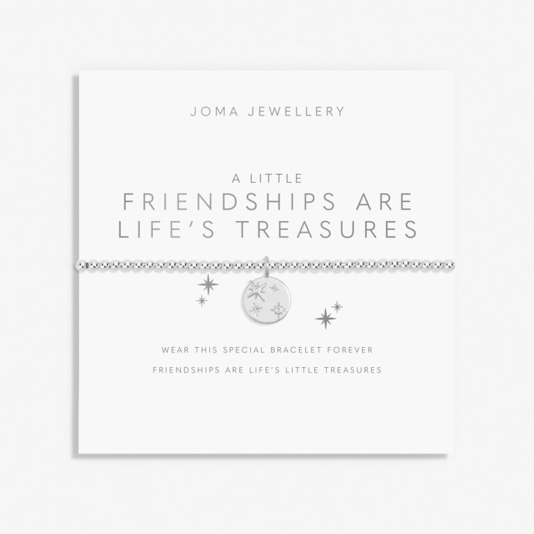 Joma Jewellery friendship bracelet with heart and star charms, symbolizing treasured friendships and life's special moments.