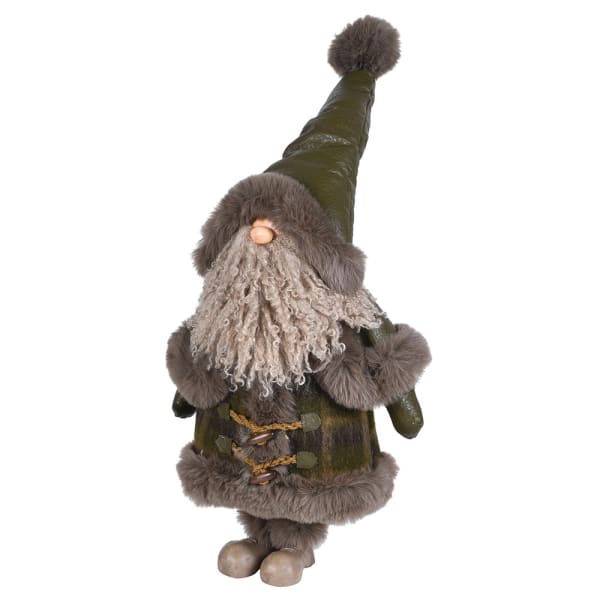 Cozy All Fur Coat David from Coach House Christmas by Cornucopia Home and Gift, displayed on a hanger against a festive background.