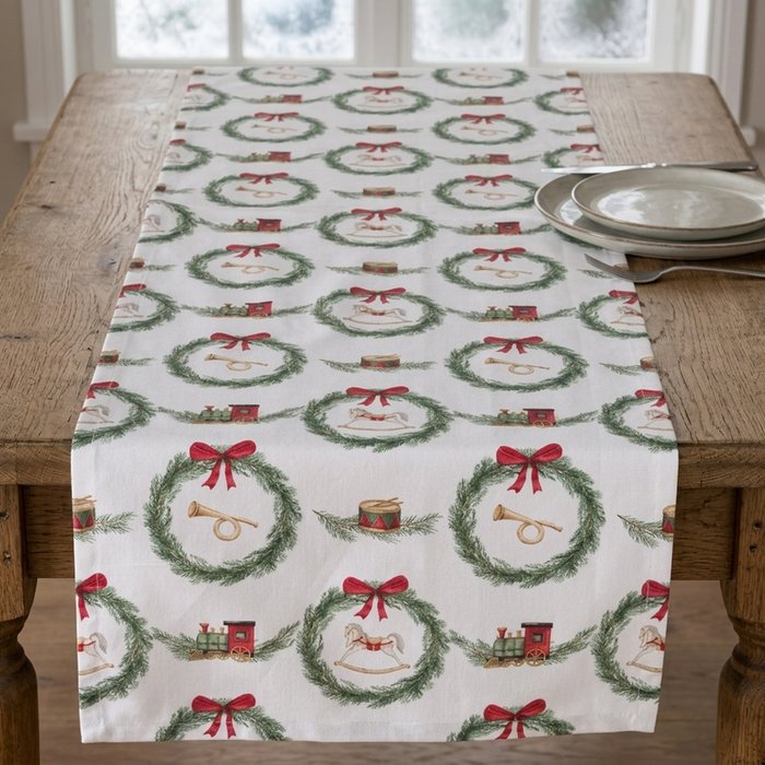 Cavallo Christmas Cotton Table Runner - 140 x 40 cm